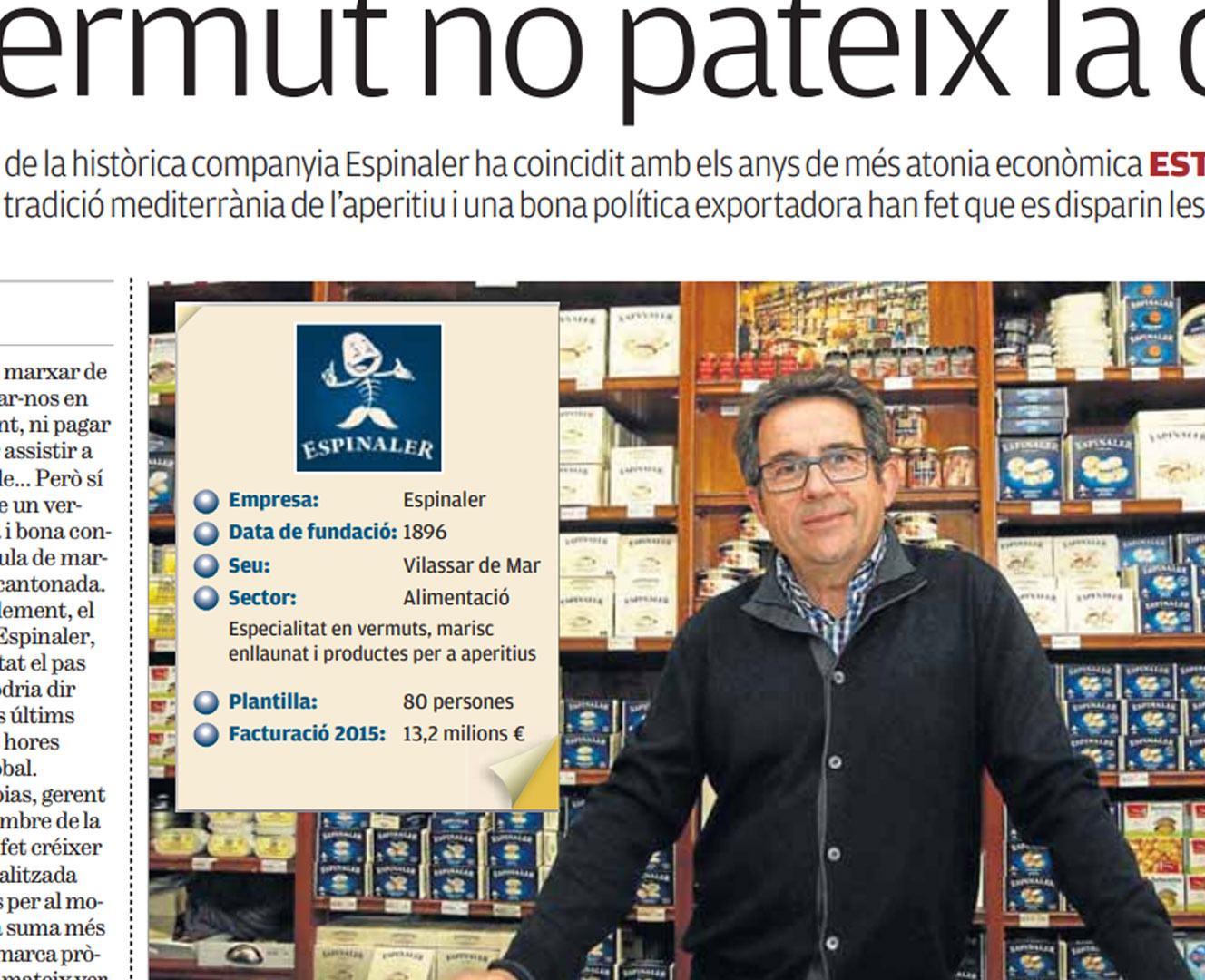 El vermut no sufre la crisis – Espinaler